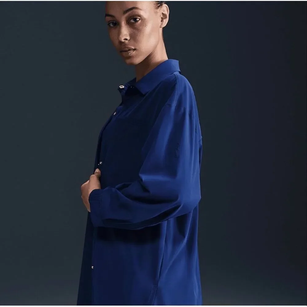 37. Nike NWT 24.7 Dri-FIT Oversized Long-Sleeve Shirt Deep Royal Blue